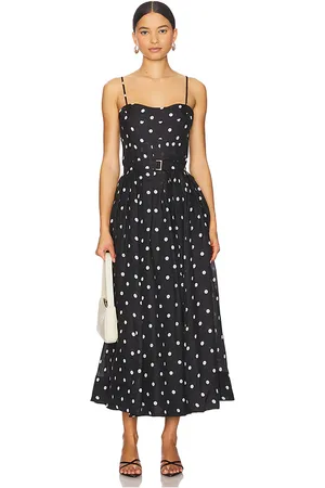 REVOLVE Karina Grimaldi Karina grimaldi vestido midi diana en color negro talla L en - Black. Talla L (también en M, S, XS).