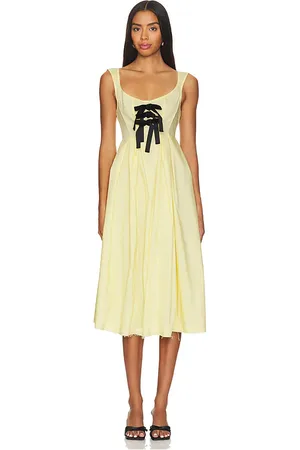 REVOLVE Yuhan Wang Yuhan wang vestido en color limon talla M en - Lemon. Talla M (también en S).