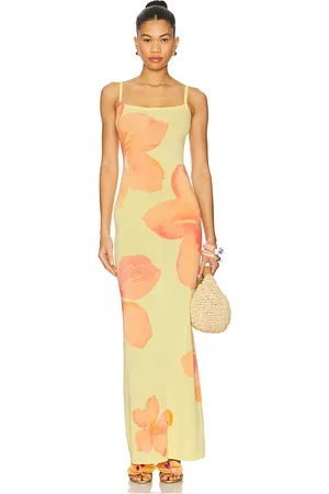 REVOLVE Lovers and Friends Lovers and friends vestido abi en color amarillo talla L en - Yellow. Talla L (también en M, S, XL, XS).