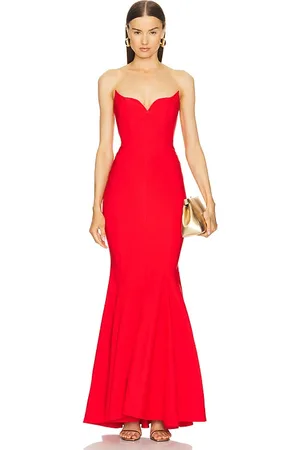 REVOLVE Michael Costello Michael costello vestido largo billie en color talla M en - Red. Talla M (también en S).