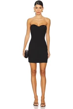 REVOLVE MISHA Misha minivestido sin tirantes damaris en color talla L en - Black. Talla L (también en S).