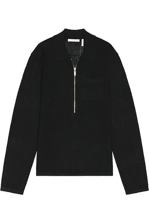 REVOLVE Helmut Lang Helmut lang long sleeve zip polo en color talla L en - Black. Talla L (también en M, S, XL/1X).