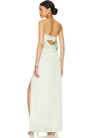 REVOLVE Lovers and Friends Lovers and friends vestido largo bellamy en color verde salvia talla XS en - Sage. Talla XS (también en XXS).