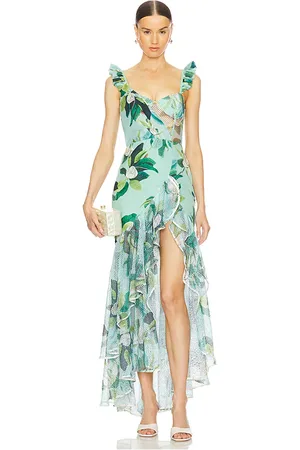 REVOLVE PatBO Patbo maxivestido magnolia bustier en color verde talla 0 en - Green. Talla 0 (también en 8).