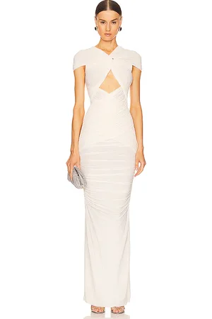 REVOLVE Ronny Kobo Ronny kobo vestido largo nasha en color ivory talla M en - Ivory. Talla M (también en XS).