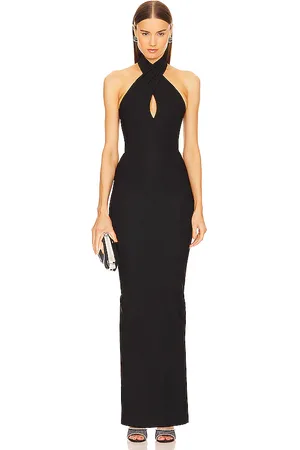 REVOLVE Michael Costello Michael costello vestido largo fritz en color talla M en - Black. Talla M (también en XS).