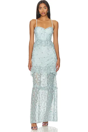 REVOLVE MAJORELLE Majorelle vestido largo aisling en color talla M en - Baby Blue. Talla M (también en XS).