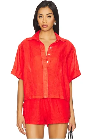 REVOLVE PQ Pq linen top en color rojo talla M/L en - Red. Talla M/L (también en XS/S).