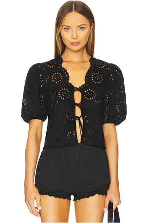 REVOLVE HEARTLOOM Heartloom roxana top en color talla L en - Black. Talla L (también en M, S, XL, XS).