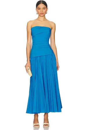 REVOLVE SIMKHAI Simkhai vestido midi con bustier y sin tirantes arie en color royal talla 0 en - Royal. Talla 0 (también en 10, 2, 4, 6, 8).