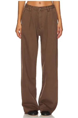 REVOLVE Denimist Denimist pantalón con doble pliegue blair en color marrón talla 23 en - Brown. Talla 23 (también en 30).