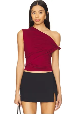REVOLVE Superdown Superdown alessia top en color burgundy talla M en - Burgundy. Talla M (también en S).