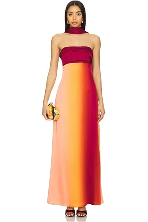 REVOLVE YLLW THE LABEL Yllw the label vestido vivia en color orange,burgundy talla L en - Orange,Burgundy. Talla L (también en M, S).