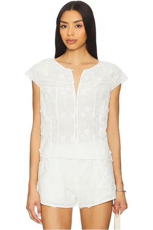 REVOLVE Amanda Uprichard Amanda uprichard norina top en color talla L en - White. Talla L (también en M, S, XL, XS).