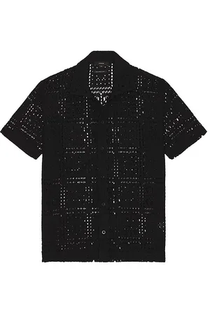 REVOLVE Vince Vince camisa abotonada knit crochet en color talla L en - Black. Talla L (también en M, S, XL/1X).