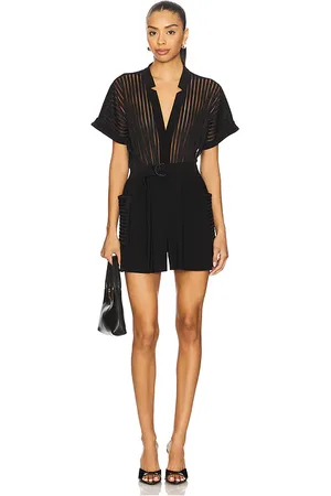 REVOLVE Norma Kamali Norma kamali geralyn romper en color talla L en - Black. Talla L (también en M, S, XS, XXS).
