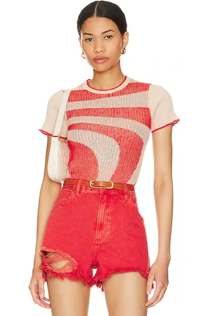 REVOLVE Autumn Cashmere Autumn cashmere camiseta tirantes baby graphic en color rojo talla S en - Red. Talla S (también en XS).