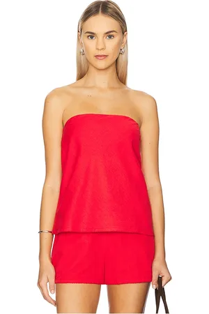 REVOLVE BEACH RIOT Beach riot top sin mangas dollie en color talla L en - Red. Talla L (también en M, S, XL, XS).