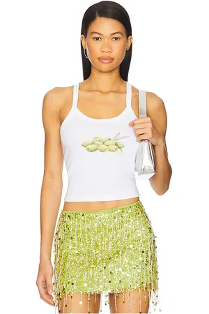 REVOLVE Polychrome Goods Polychrome goods camiseta tirantes olive en color talla L en - White. Talla L (también en M, S, XL, XS).