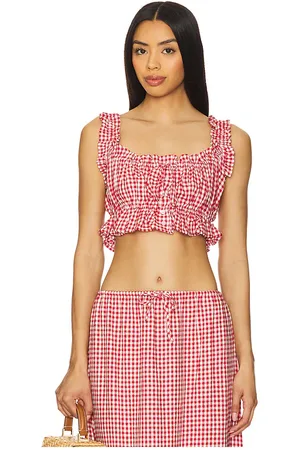 REVOLVE WeWoreWhat Weworewhat top sin mangas top en color rojo talla L en - Red. Talla L (también en M, S, XL, XS).