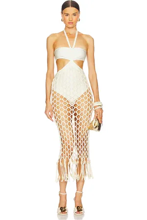 REVOLVE PatBO Patbo vestido white gold beach en color blanco talla S en - White. Talla S (también en XS).
