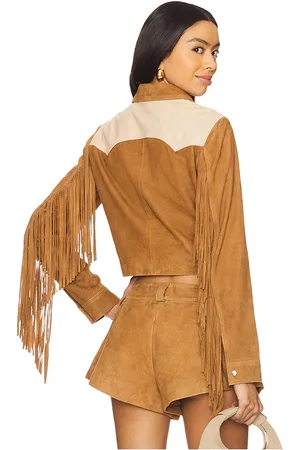 REVOLVE Understated Leather Understated leather chaqueta en color talla L en - Brown. Talla L (también en M).
