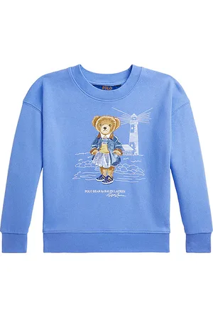 REVOLVE Polo Ralph Lauren Polo ralph lauren sudadera gráfica de cuello redondo. novelty bear en color azul talla 2 en - Blue. Talla 2 (tamb