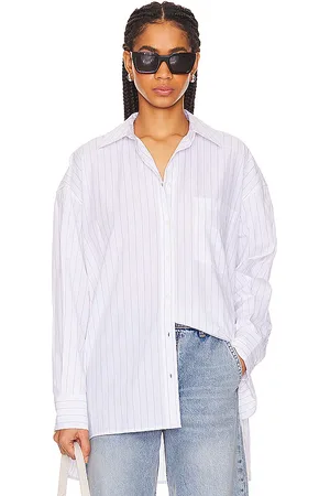REVOLVE ANINE BING Anine bing camisa chrissy en color blanco talla M en - White. Talla M (también en S).