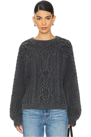 REVOLVE Free People Free people suéter de punto trenzado free people frankie en color charcoal talla S en - Charcoal. Talla S (también en XS).