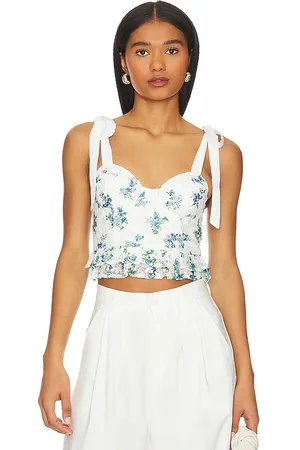 REVOLVE Lovers and Friends Lovers and friends edina top en color blanco talla L en - White. Talla L (también en M, S, XL, XS, XXS).