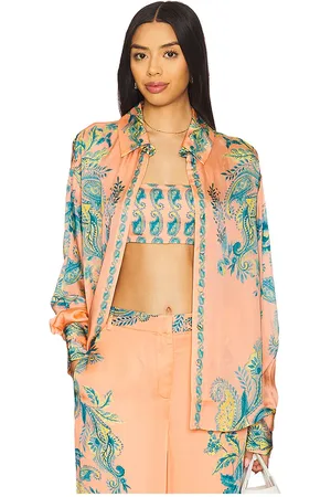 REVOLVE HEMANT AND NANDITA Hemant and nandita top manga larga top en color pink,blue talla L en - Pink,Blue. Talla L (también en M, S, XL, XS, X