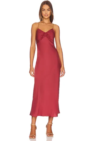 REVOLVE Favorite Daughter Favorite daughter vestido lencero envy en color burgundy talla L en - Burgundy. Talla L (también en XL).