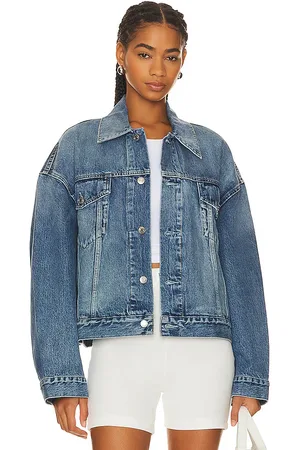 REVOLVE GRLFRND Grlfrnd chaqueta christi en color denim claro talla XL en - Denim-Light. Talla XL (también en XXS).