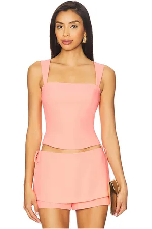 REVOLVE Amanda Uprichard Amanda uprichard ceronne top en color coral talla L en - Coral. Talla L (también en M, S, XL, XS).