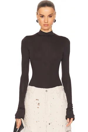 REVOLVE Lapointe Lapointe body de cuello falso en color marrón talla S en - Brown. Talla S (también en XL).