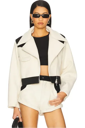 REVOLVE Understated Leather Understated leather chaqueta love story en color beige talla L en - Beige. Talla L (también en M, S, XL, XS).