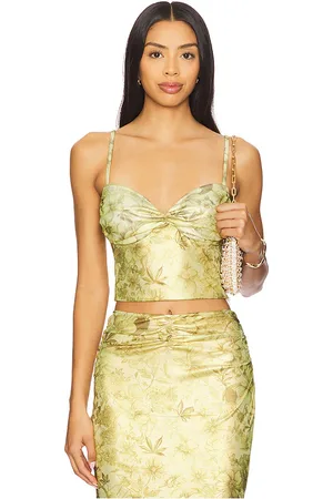 REVOLVE GCDS Gcds printed lame top en color talla L en - Green. Talla L (también en M, S, XS).