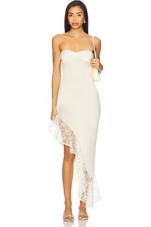 REVOLVE BUCI Buci vestido midi orchid en color crema talla M en - Cream. Talla M (también en S, XS).