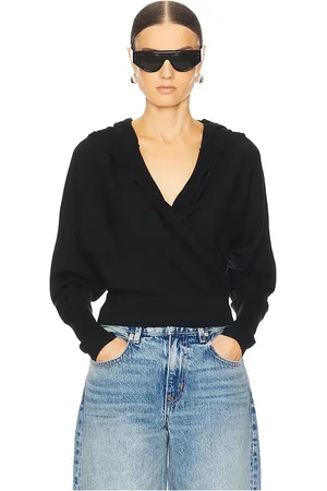 REVOLVE SIMKHAI Simkhai sudadera envolvente riley en color talla M en - Black. Talla M (también en S).
