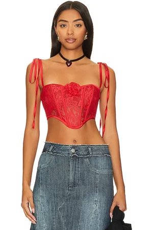 REVOLVE For Love & Lemons For love & lemons top corsé niala en color talla L en - Red. Talla L (también en XL).