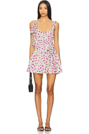 REVOLVE For Love & Lemons For love & lemons minivestido betty bud en color fucsia talla L en - Fuchsia. Talla L (también en M, S, XL, XS).