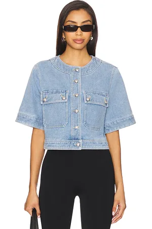 REVOLVE Veronica Beard Veronica beard chaqueta manga corta elias en color azul talla L en - Blue. Talla L (también en M, S, XL, XS).