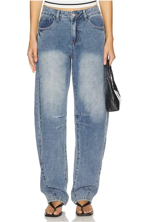 REVOLVE Superdown Superdown x emma rose patsy jean en color azul talla L en - Blue. Talla L (también en M, S, XL, XS, XXS).