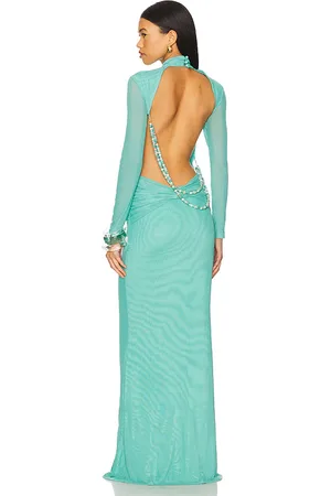 REVOLVE YLLW THE LABEL Yllw the label vestido salome en color talla L en - Teal. Talla L (también en M, S, XS).