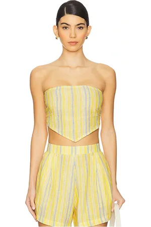 REVOLVE Vitamin A Vitamin a joni scarf top en color amarillo talla L en - Yellow. Talla L (también en M, S, XS).