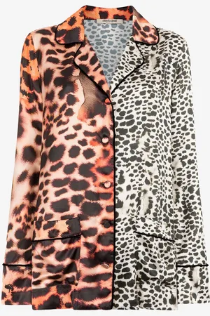Roberto Cavalli Chaqueta Murena Estampado En Mezcla De Seda