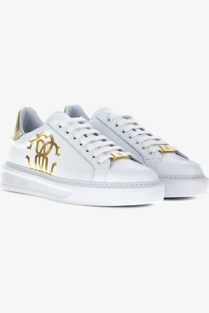 Roberto Cavalli Sneakers with Monogram Mirror Snake