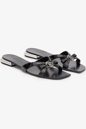 Roberto Cavalli Sandalias bajas con monograma Mirror Snake