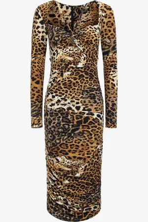 Roberto Cavalli Jaguar Skin print dress