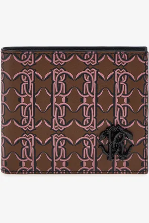 Roberto Cavalli Wallet with Monogram Mirror Snake